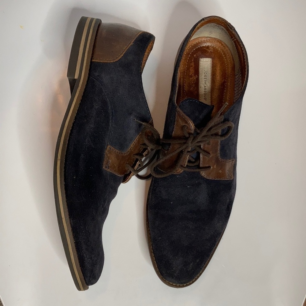 Joseph Abboud Hale Oxford shoes navy and brown size 13